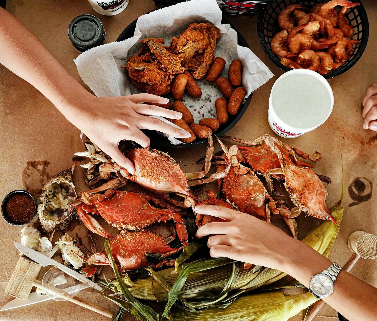 Steamed crabs at Hooper's Crab House