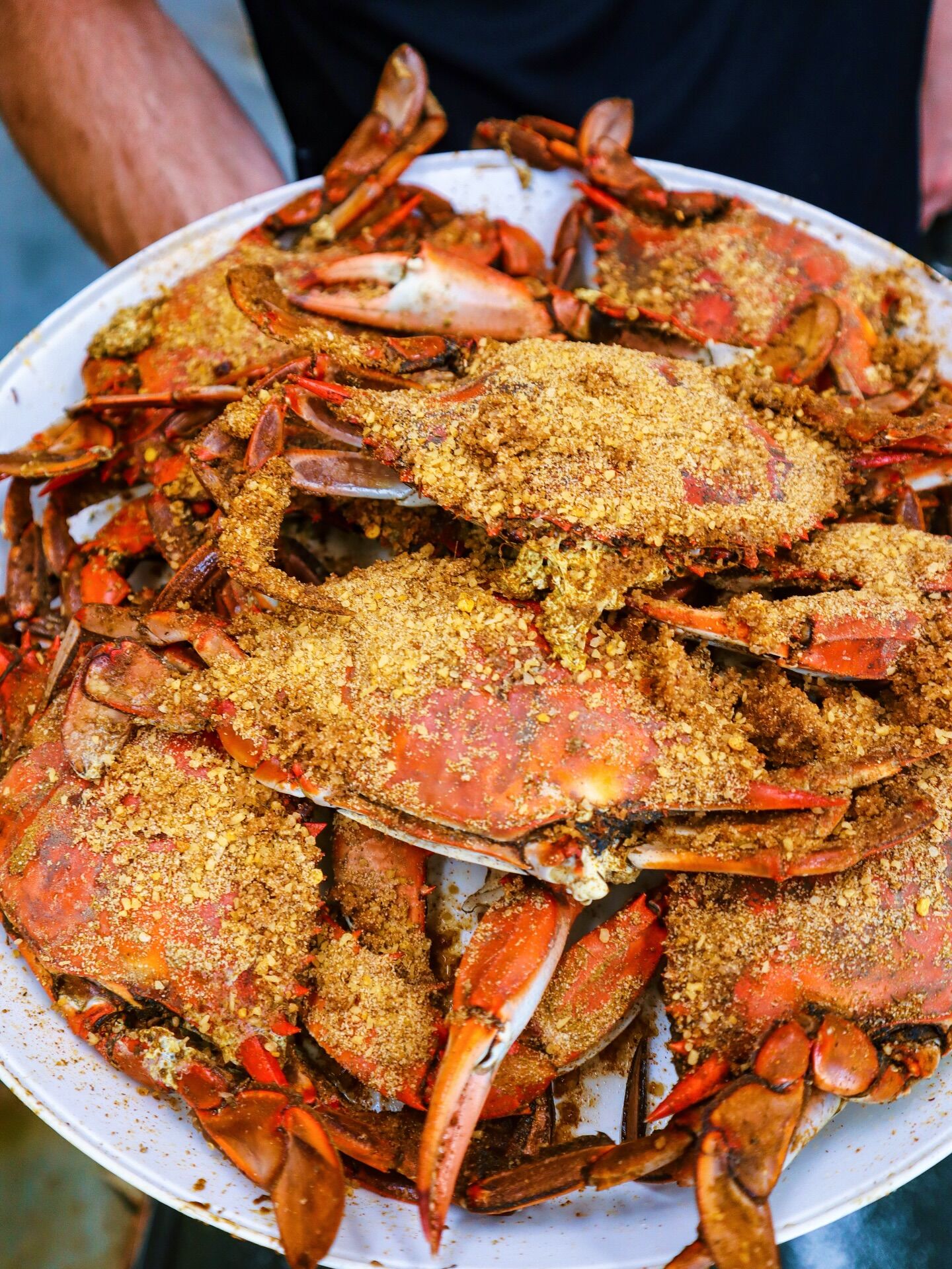 Steamed crabs at Hooper's Crab House