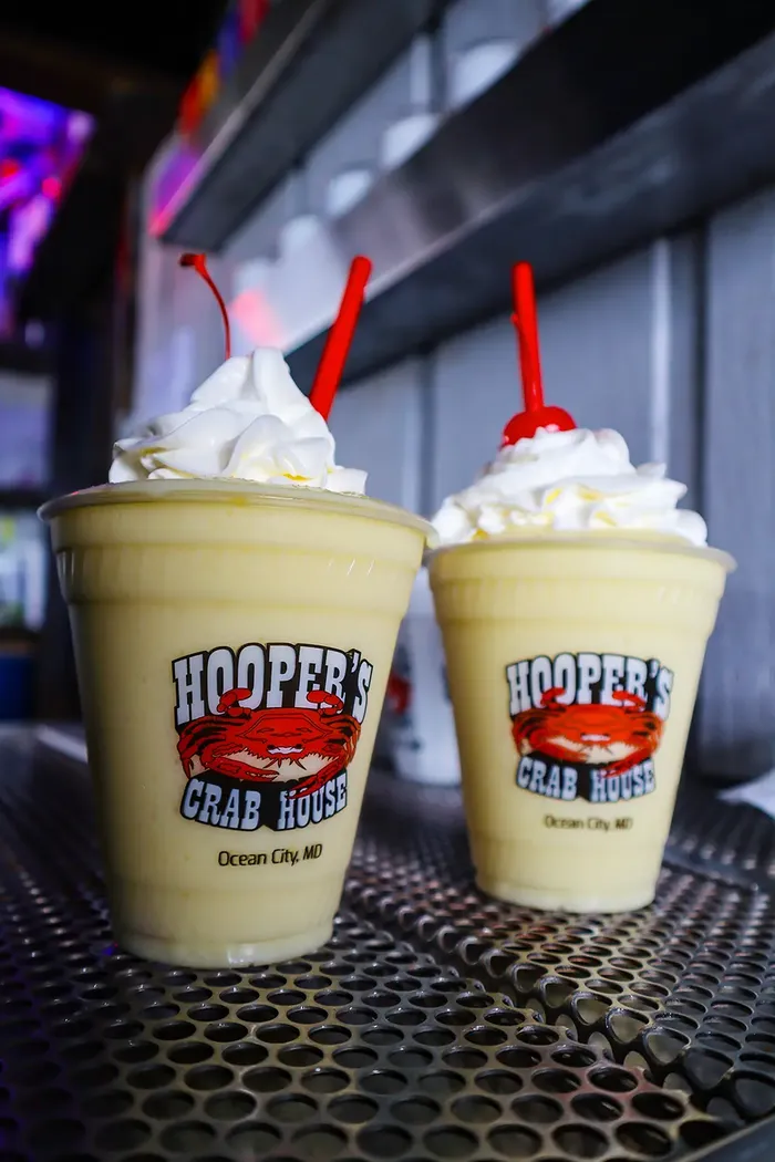 Hooper's frozen drinks in branded cups